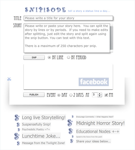Snipisode - Facebook Storytelling Application